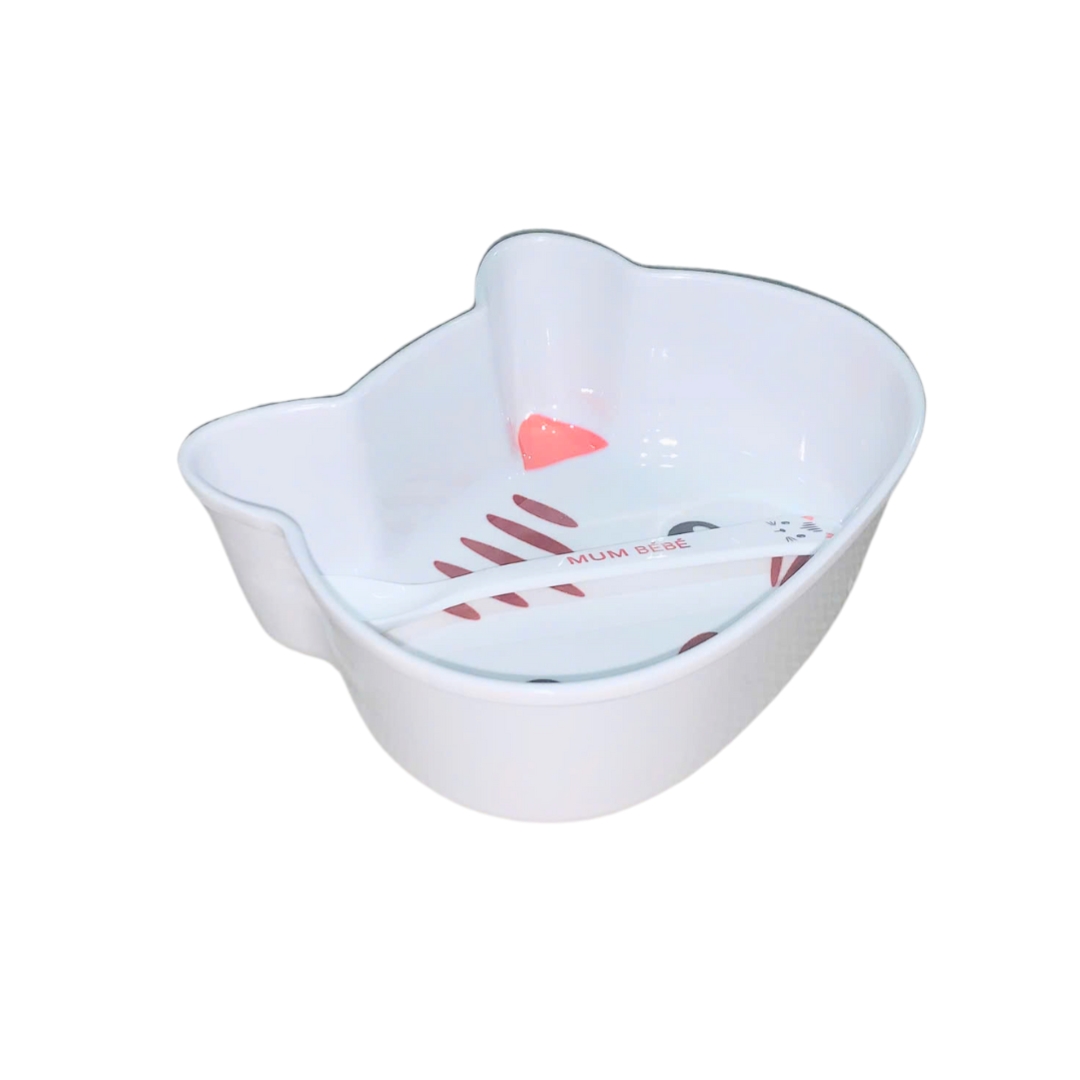 Chén Mum Bebe Mèo Thỏ Kèm Thìa