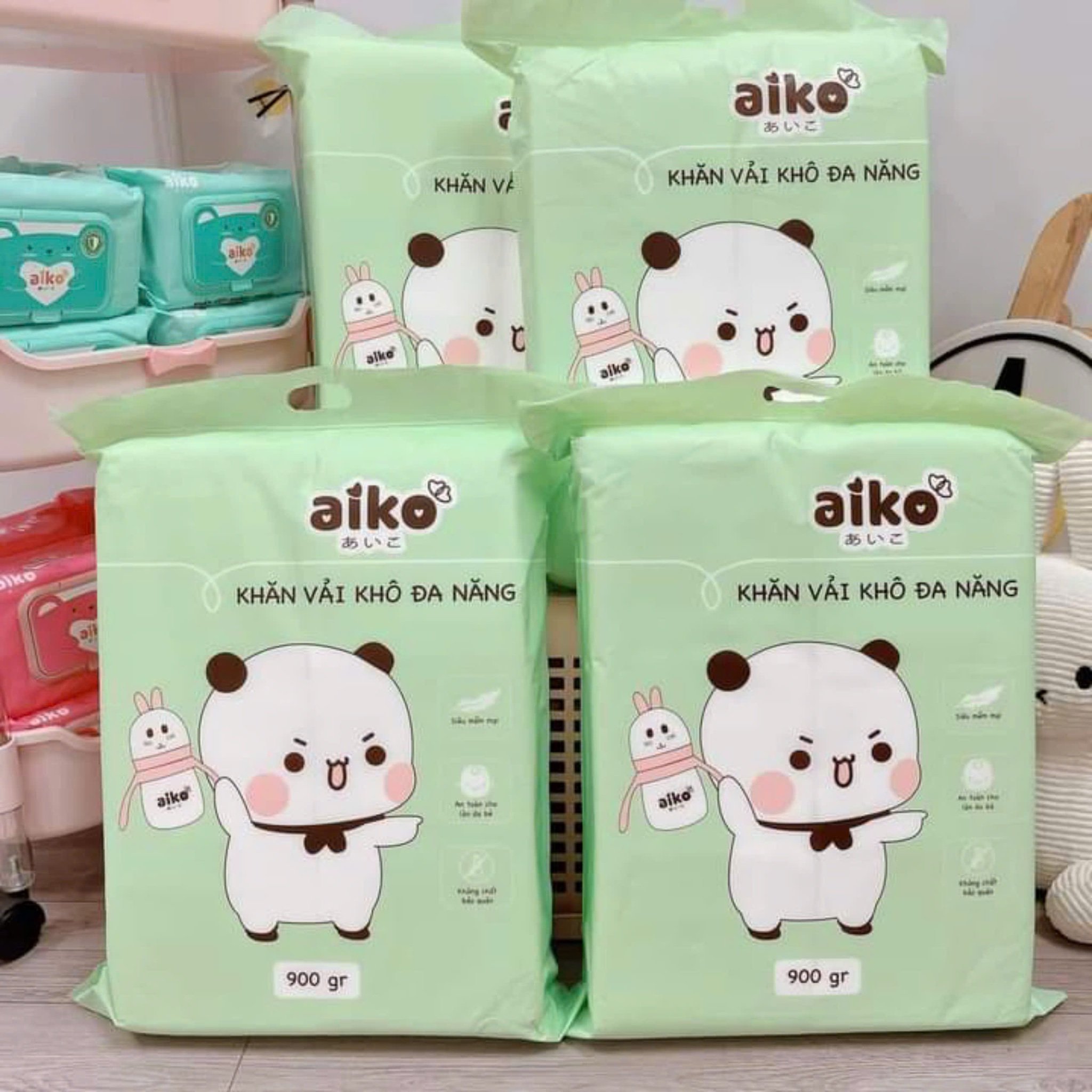 Khăn Vải Khô Đa Năng Aiko Bamboo 200T