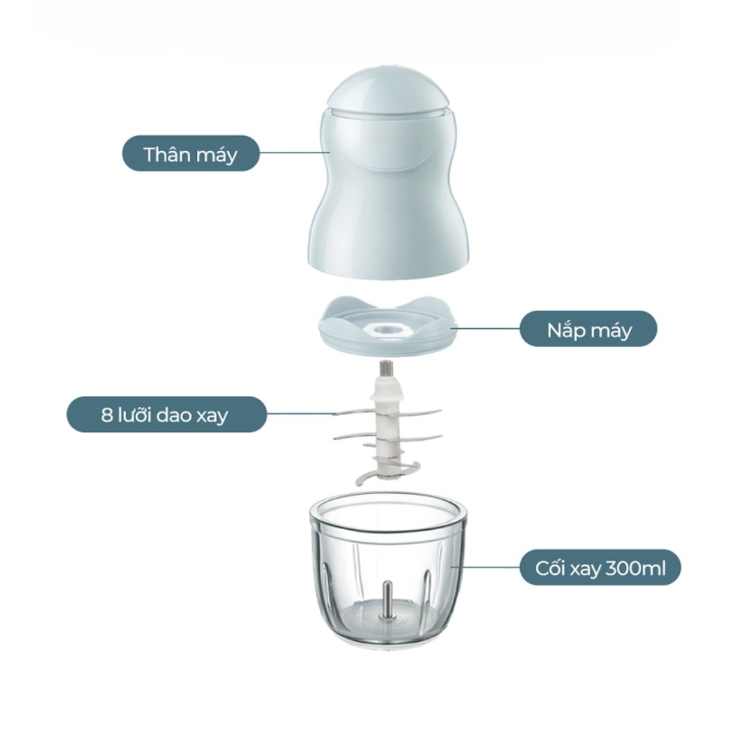 Máy Xay bear B03V08-0.3L: 8 Lưỡi