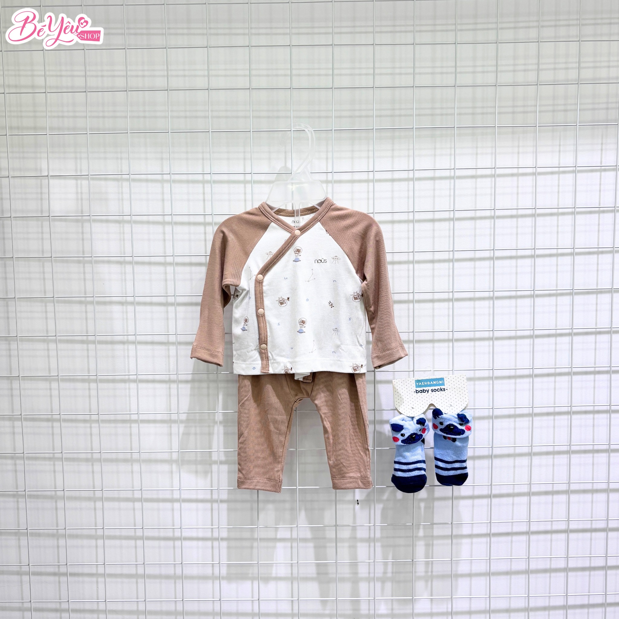 Bộ Dài Nous Cài Lệch Họa Tiết Mèo Vũ Trụ