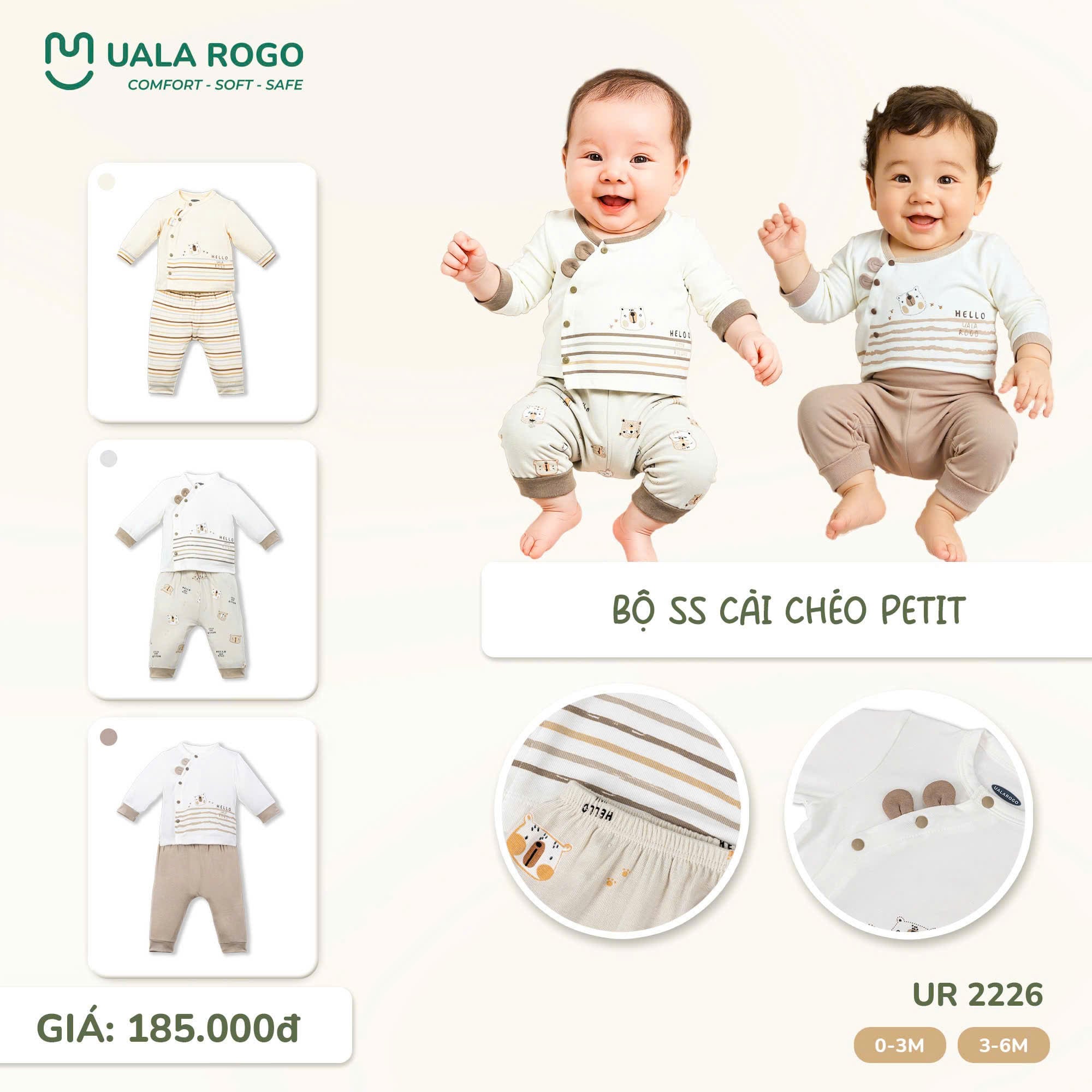 Bộ Cài Dài Uala UR 2226 Gấu