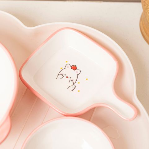 Chén Sứ Cocobear Hình Chảo Vuông