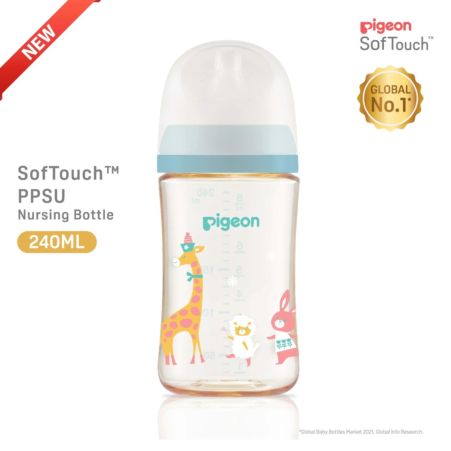 Bình Sữa Pigeon PPSU Wn3 Thú Cưng