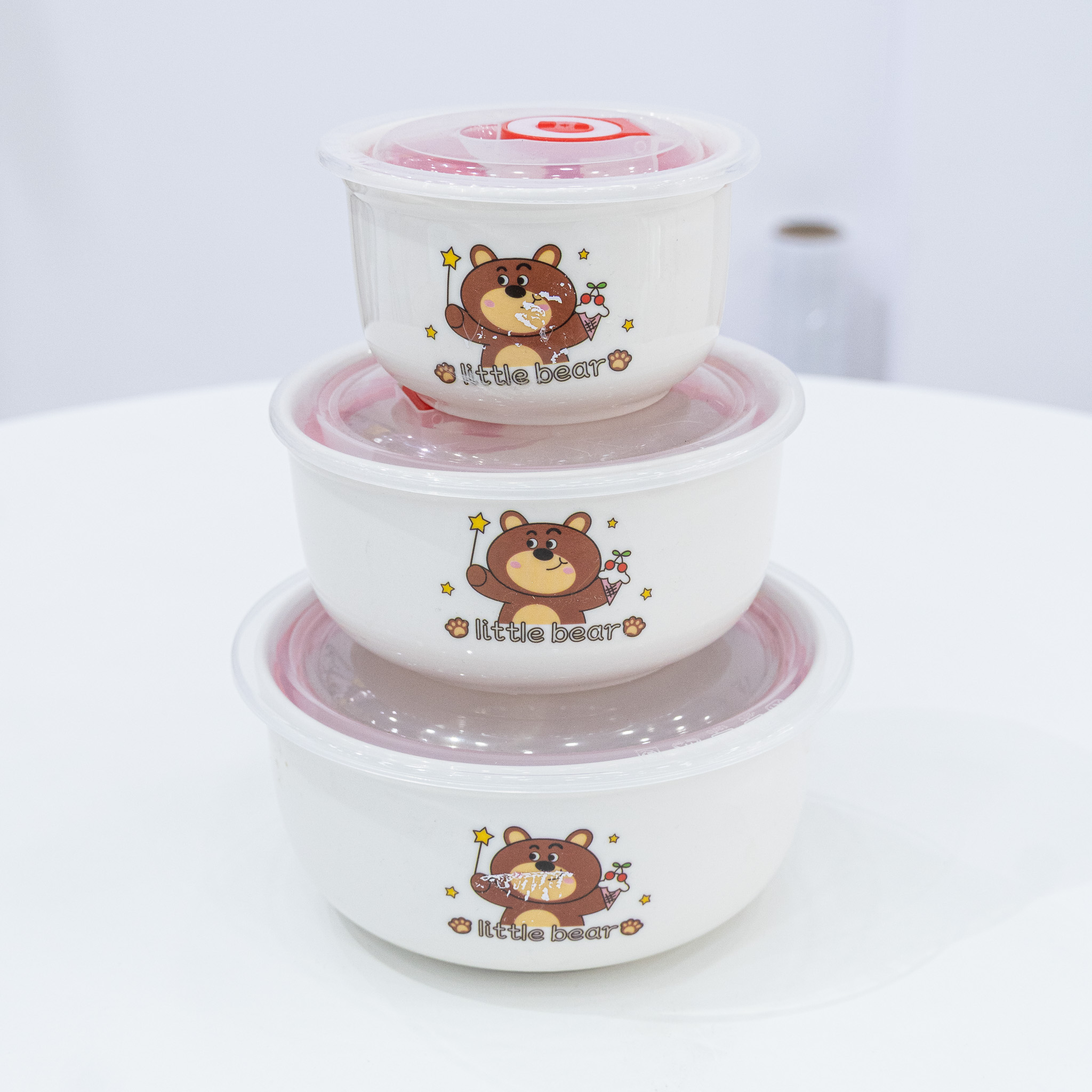 Chén Sứ TMARK Bộ 3 Cái Có Nắp