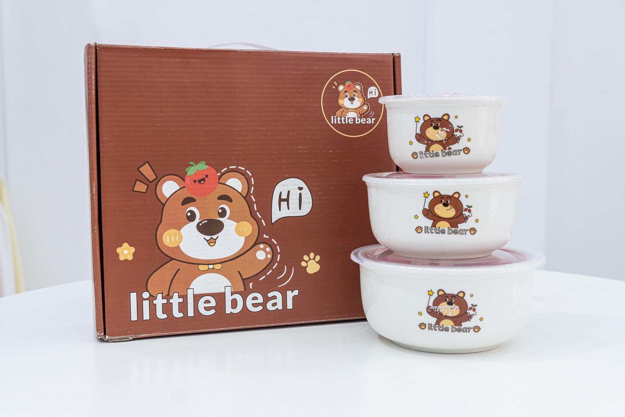 Chén Sứ TMARK Bộ 3 Cái Có Nắp