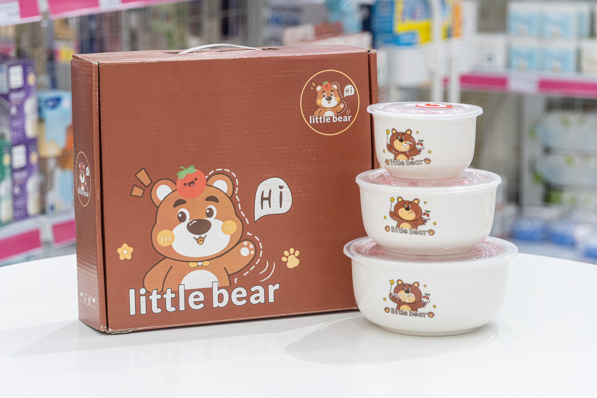 Chén Sứ TMARK Bộ 3 Cái Có Nắp