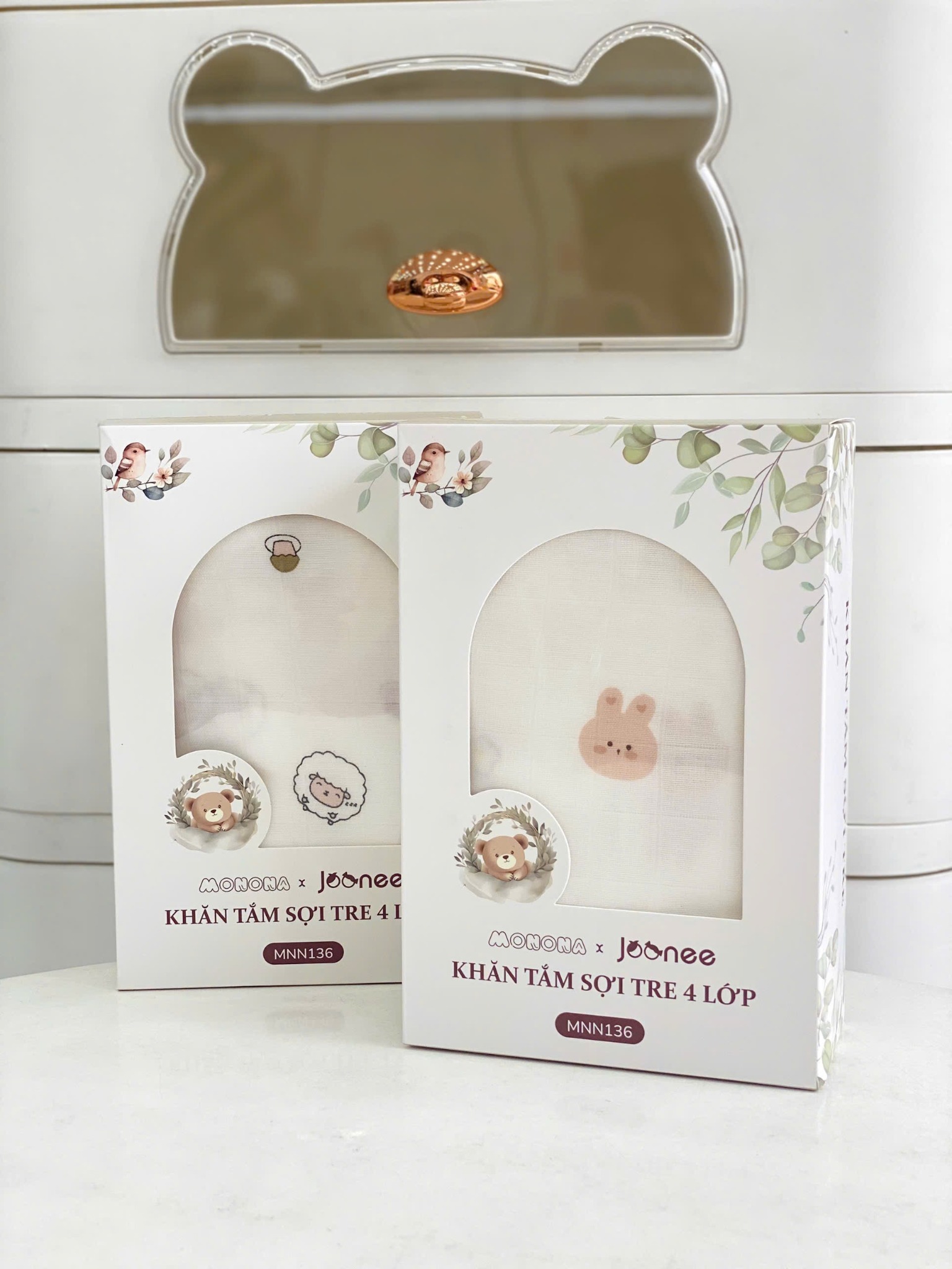 Khăn Tắm - Quấn Monona Sợi Tre 4 Lớp Mnn136