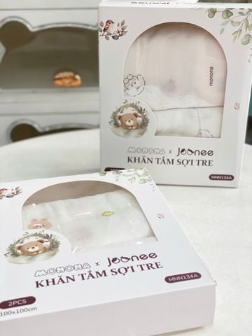 Khăn Tắm - Quấn Monona Sợi Tre 2 Lớp Mnn134A - Set 2 Cái