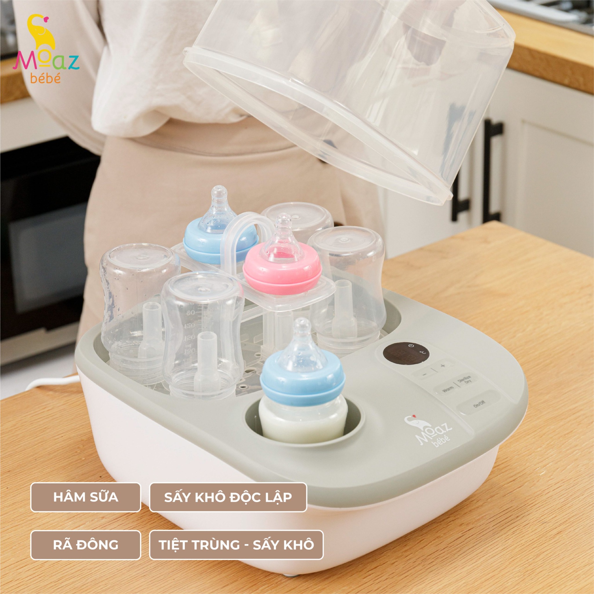 Hâm Sữa - Tiệt Trùng & Sấy Khô Moaz Bebe MB005