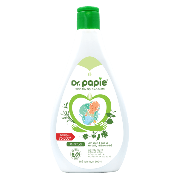 Tắm Gội Dr.Papie Thảo Dược 500ML