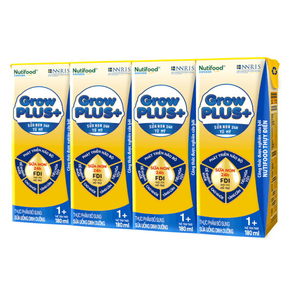 Sữa Pha Sẵn Nutifood Growplus+ Sữa Non Vàng 1+ 180ML