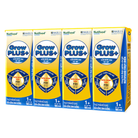 Sữa Pha Sẵn Nutifood Growplus+ Sữa Non Vàng 1+ 180ML