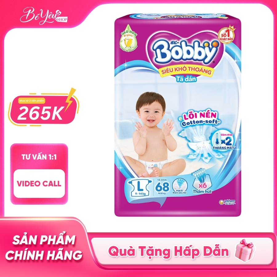 Tã Dán Bobby L 68M