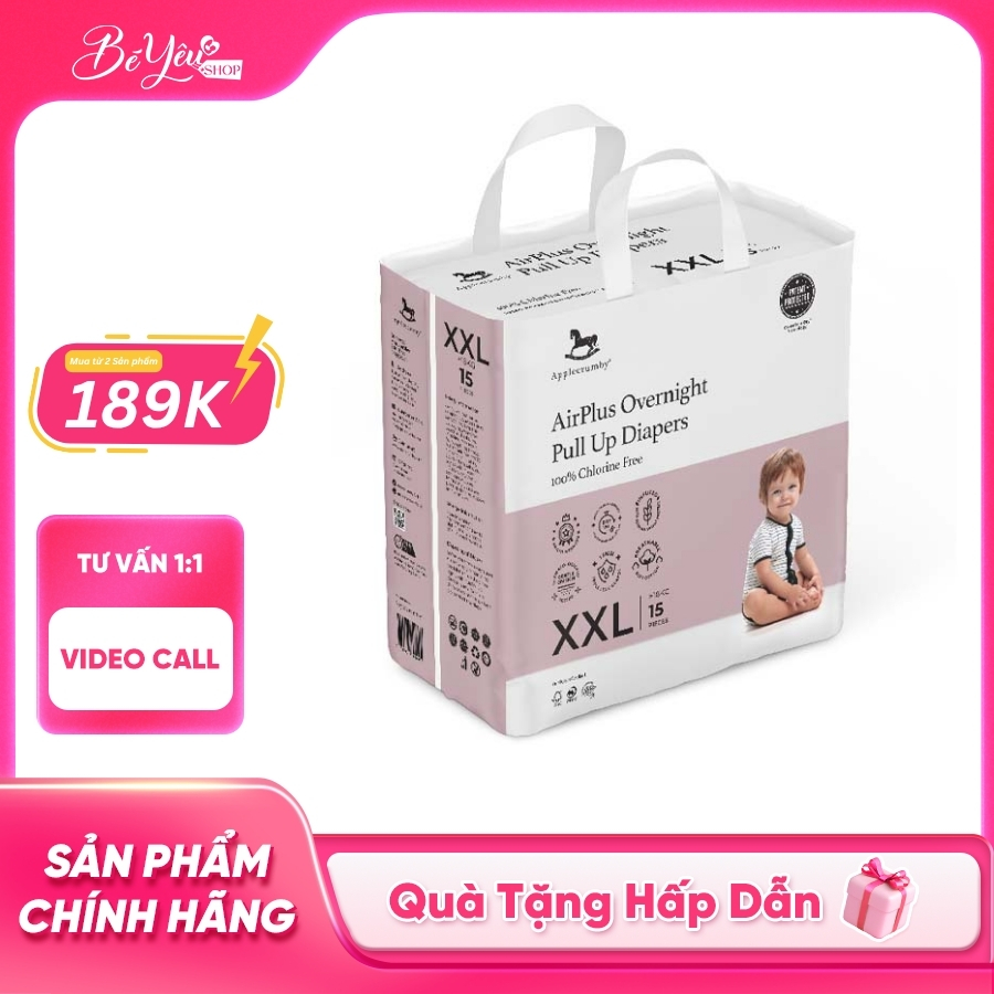 Tã Quần Applecrumby Đêm Mini Xxl 15M