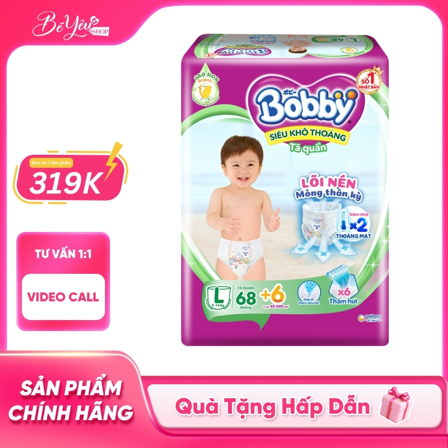 Tã Quần Bobby L 68M