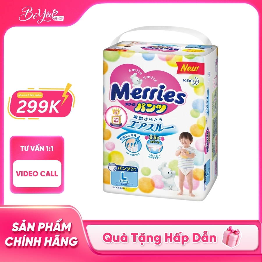 Tã Quần L Merries 44M