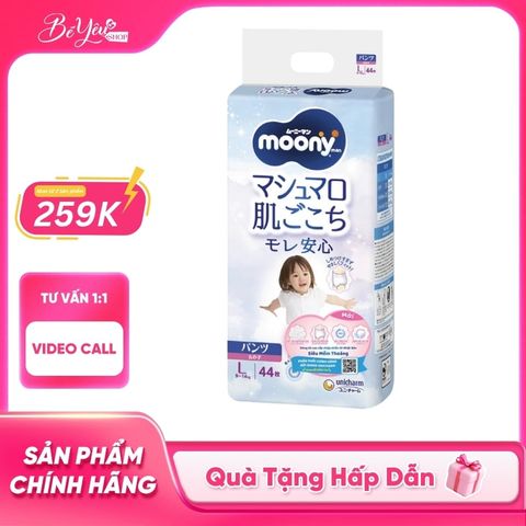 Tã Quần L Moony Blue 44M Gái