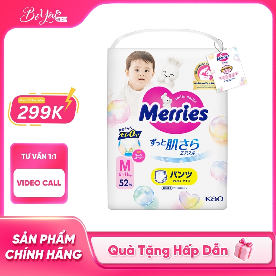 Tã Quần M Merries 52M