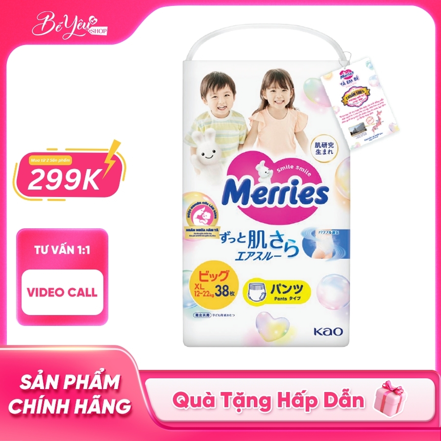 Tã Quần Xl Merries 38M