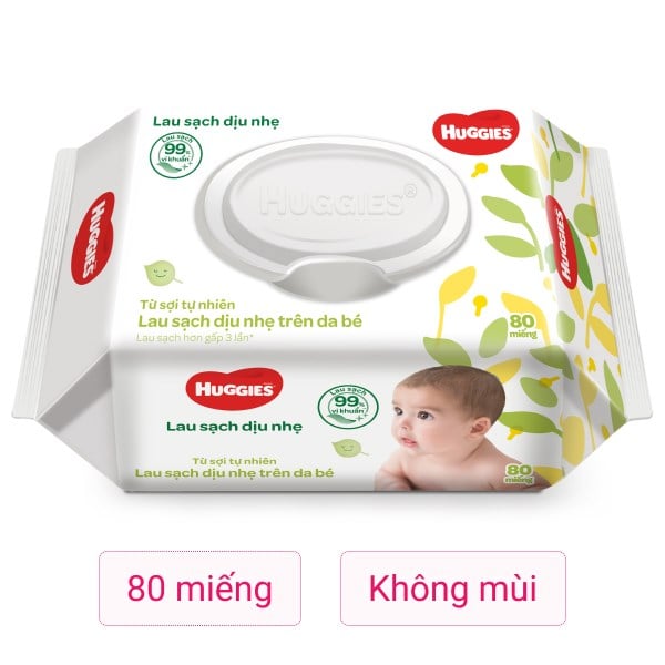 Khăn Ướt Không Mùi Huggies 80M