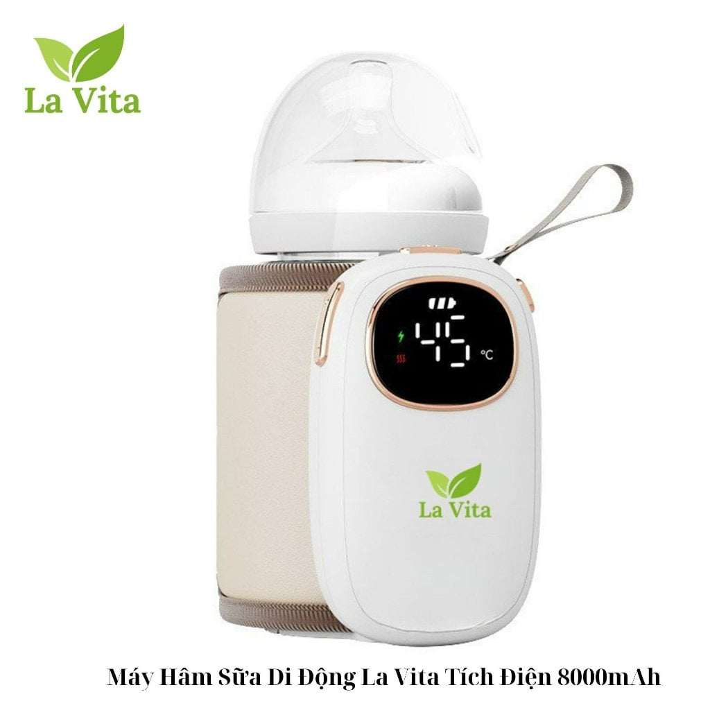 Hâm Sữa Lavita Cầm Tay Tích Điện 8000Mah