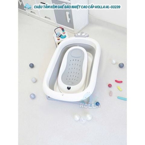 Thau Tắm Holla Kèm Ghế Báo Nhiệt HL03239
