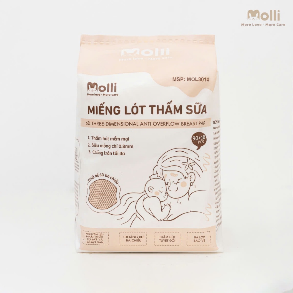 Lót Thấm Sữa Molli MOL3014 100PCS