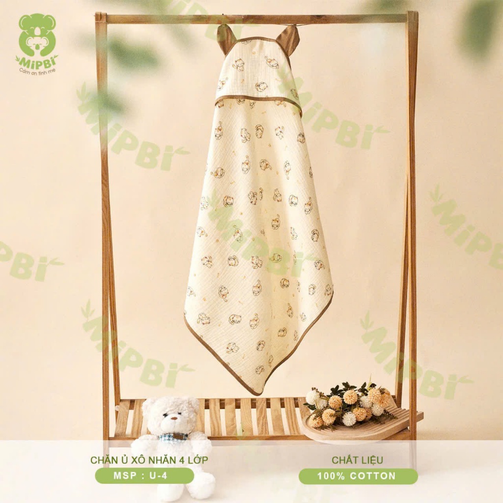 Khăn choàng ủ mipbi Xô 4 Lớp