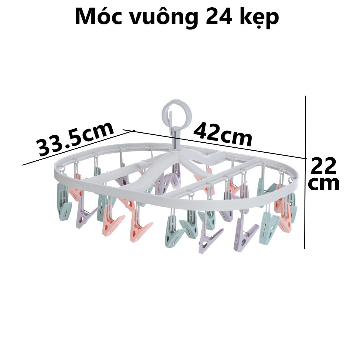 Giàn Móc Treo Việt Nhật Đa Sắc 24 Kẹp 2799