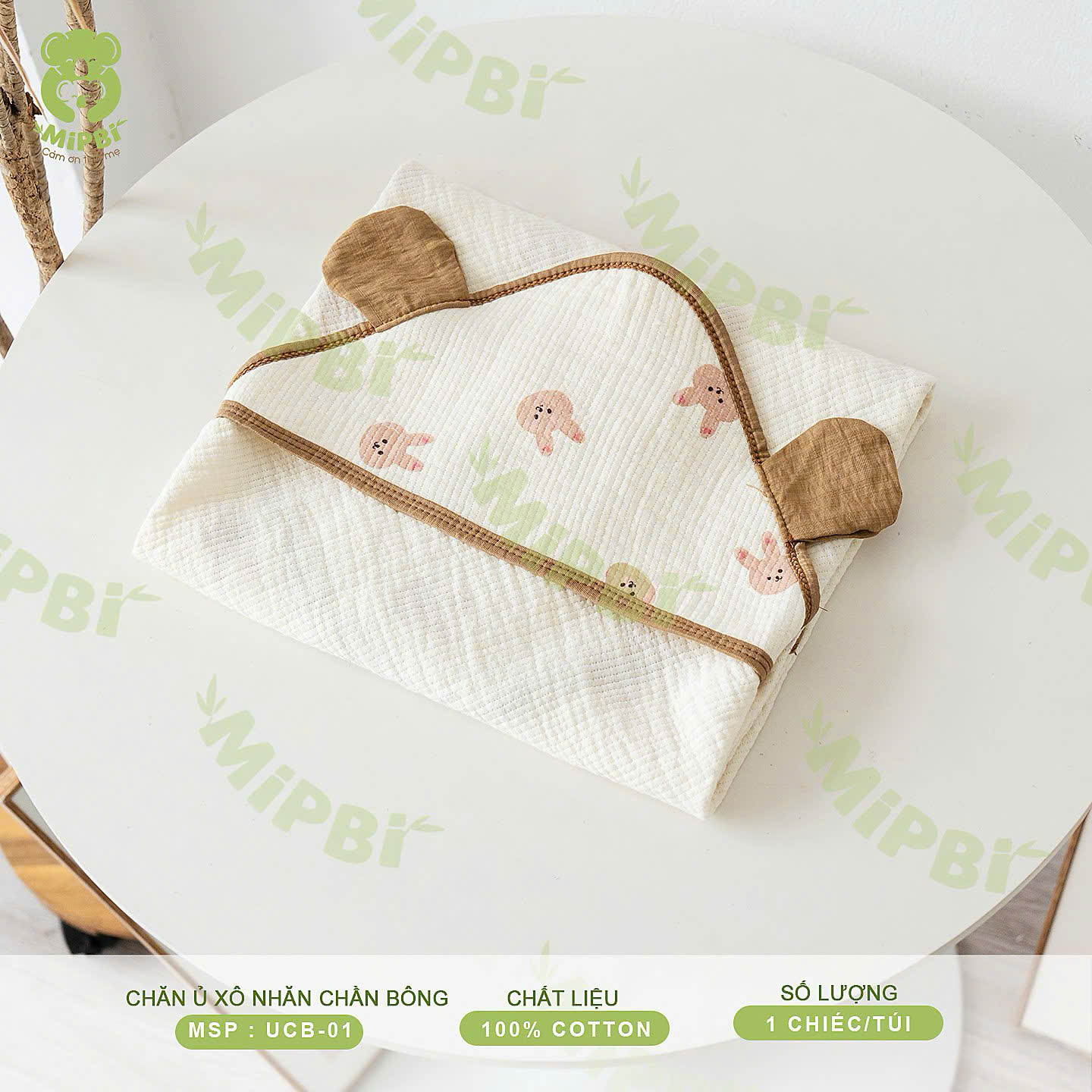 Khăn choàng ủ mipbi Xô 4 Lớp