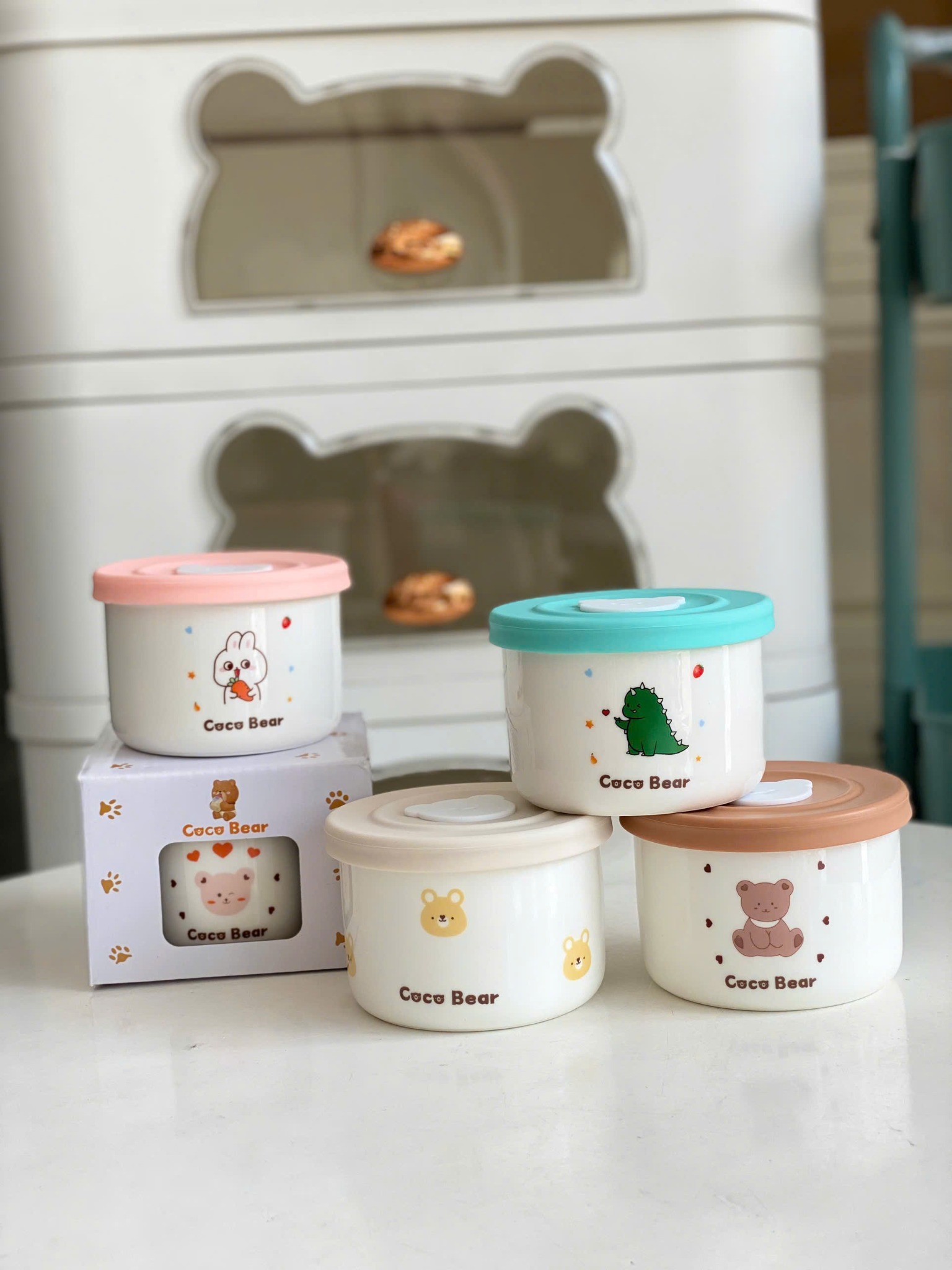 Trữ Thức Ăn Cocobear Hình Gấu