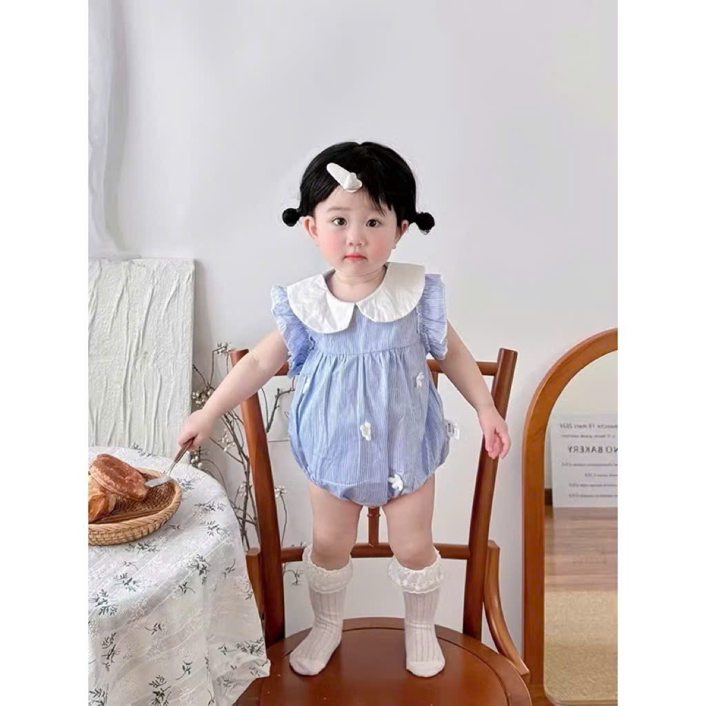 Body Chip OT Đính Hoa Xanh