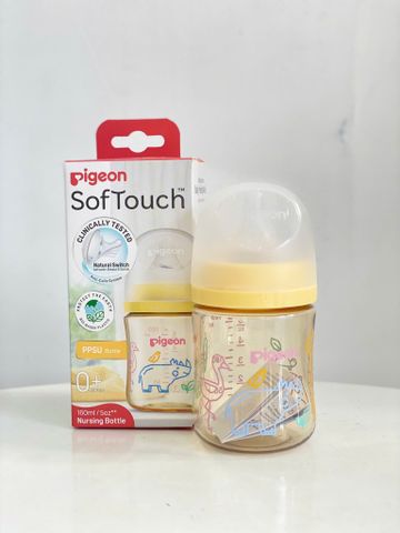 Bình Sữa Pigeon Ppsu Softouch Baby Muông Thú 160ML