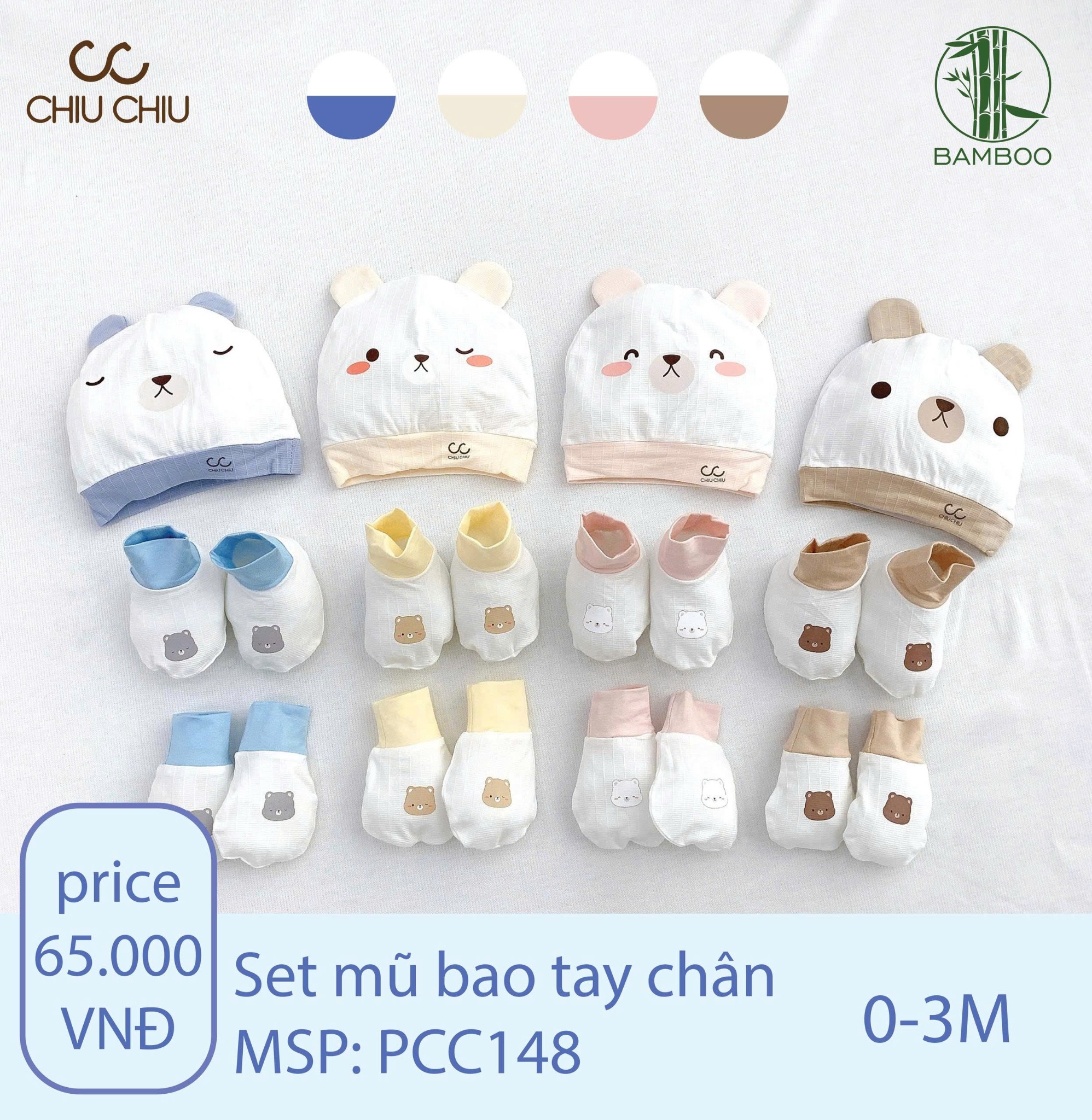 Set Nón - Bao Tay Chân Chiuchiu PCC 148