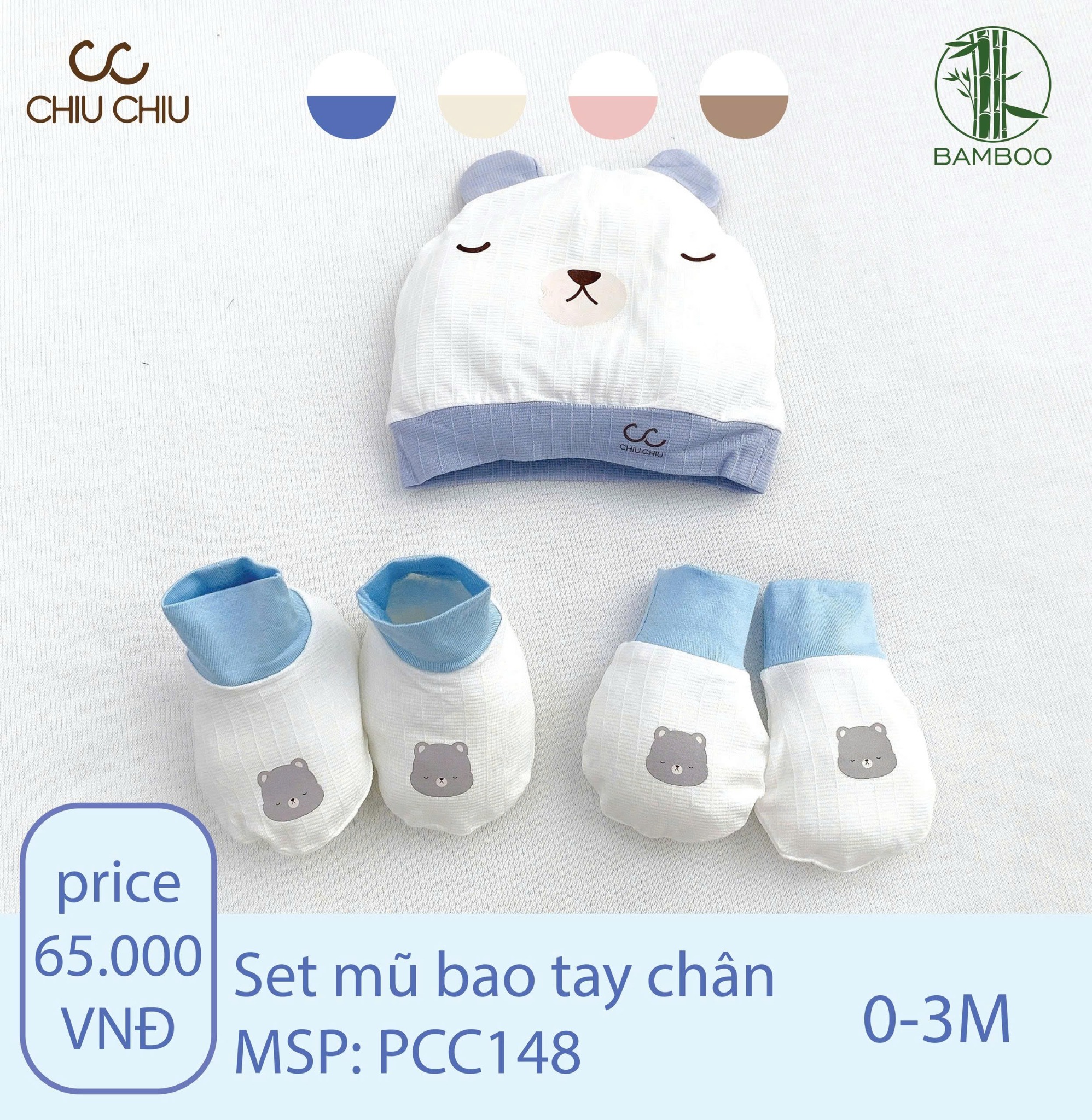 Set Nón - Bao Tay Chân Chiuchiu PCC 148