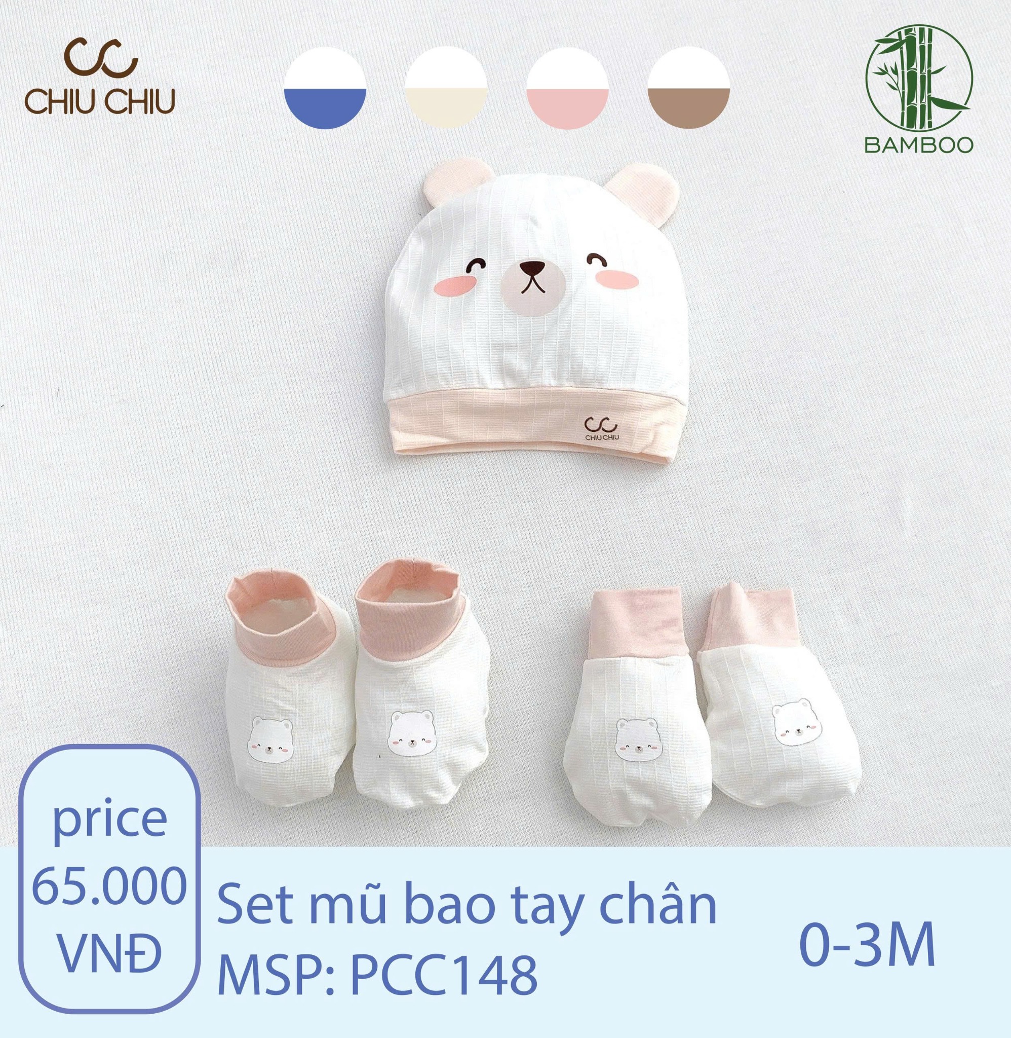 Set Nón - Bao Tay Chân Chiuchiu PCC 148