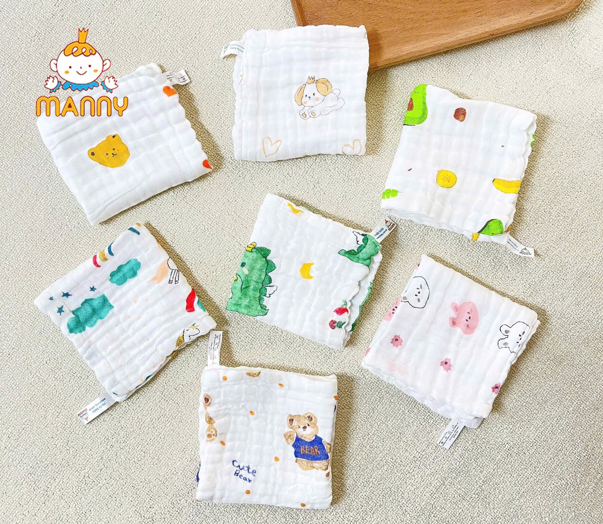 Khăn Sữa Xô Manny Nhăn