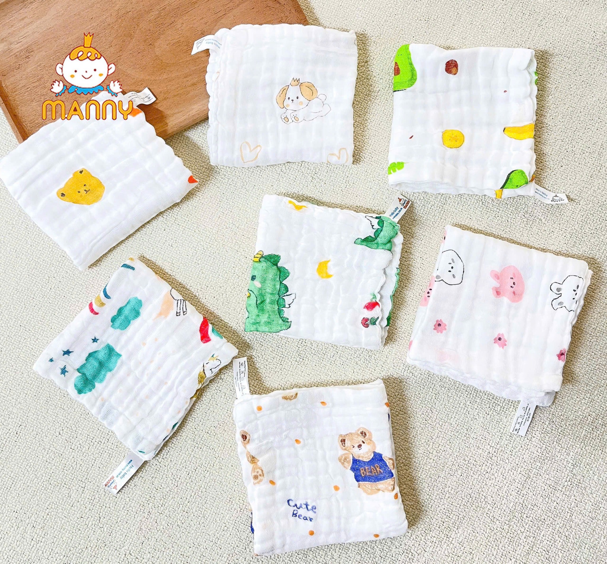 Khăn Sữa Xô Manny Nhăn