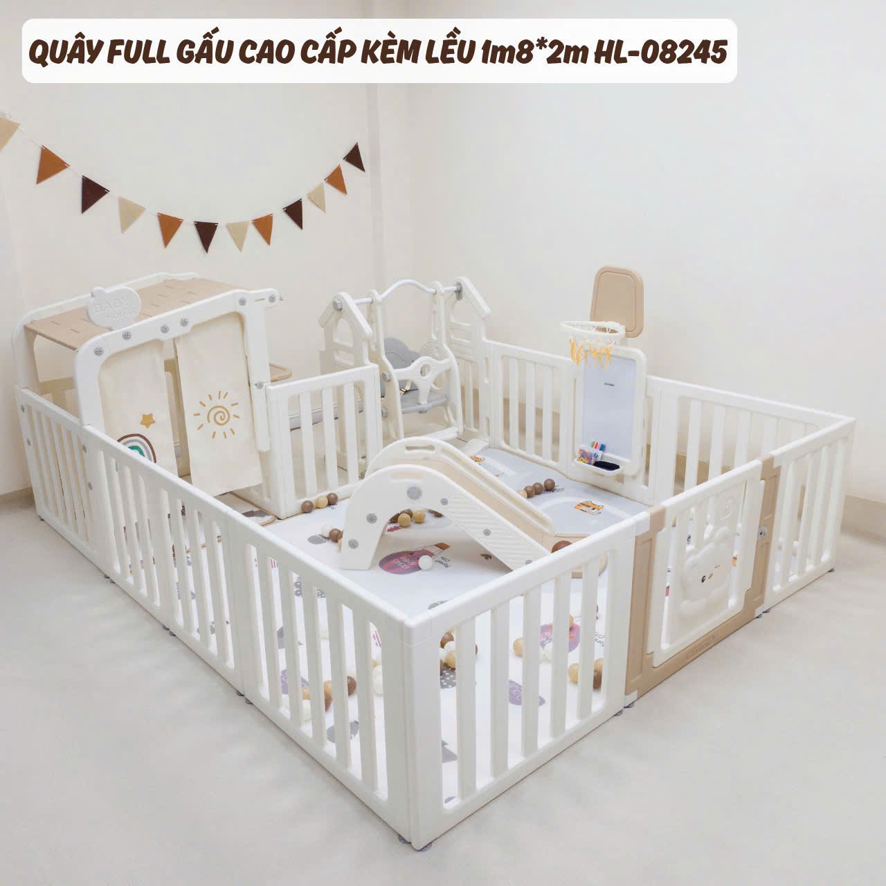 Quây Nhựa Holla Full Gấu Cao Cấp Kèm Lều HL 08245