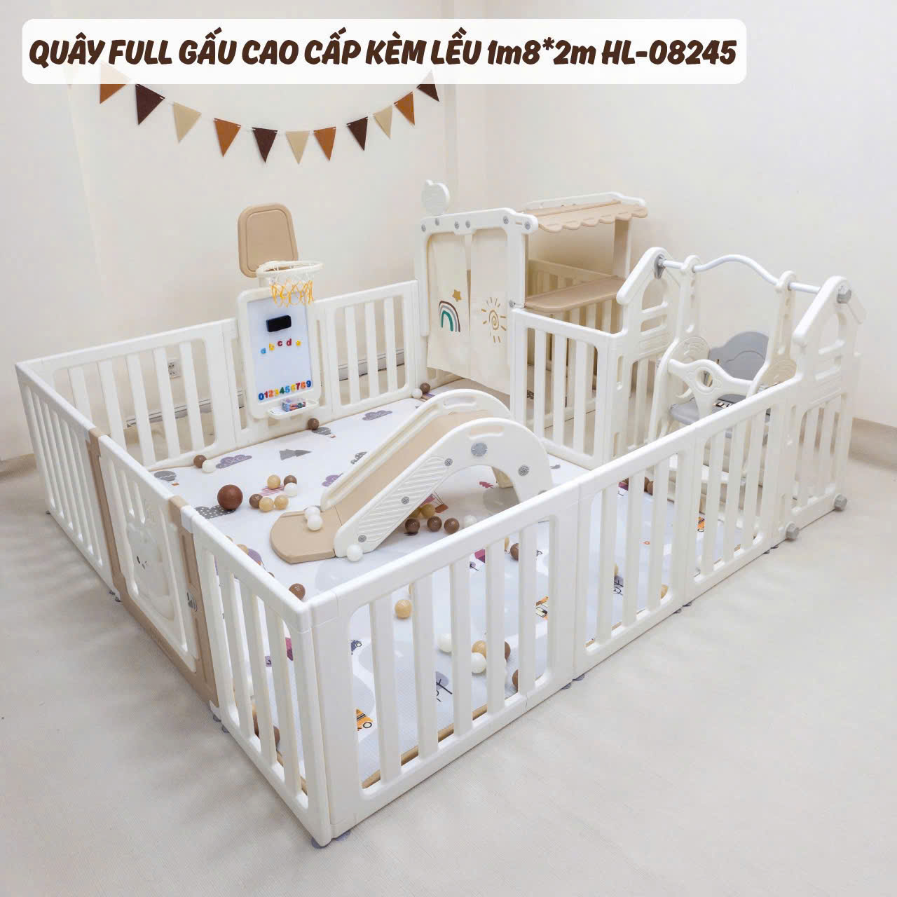 Quây Nhựa Holla Full Gấu Cao Cấp Kèm Lều HL 08245