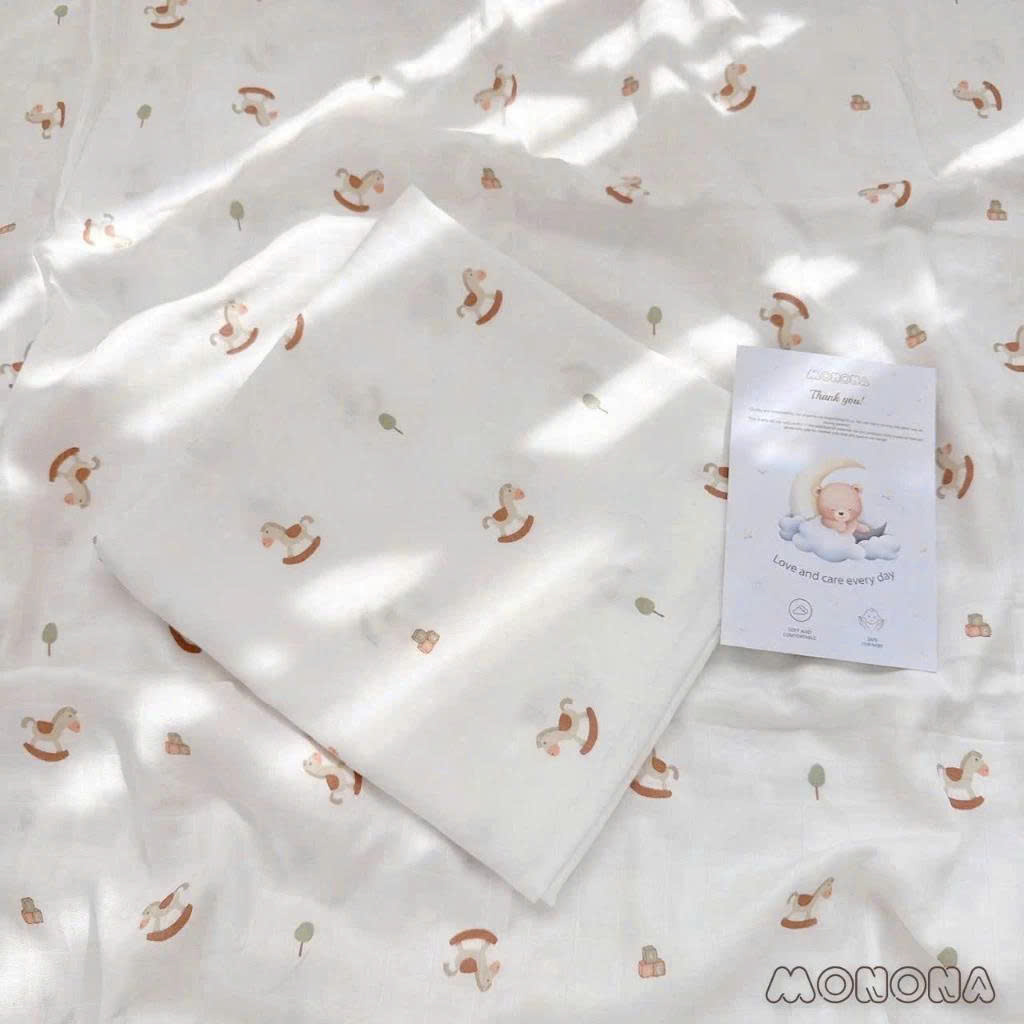 Khăn Tắm - Quấn Monona Sợi Tre 2 Lớp Mnn134A - Set 2 Cái