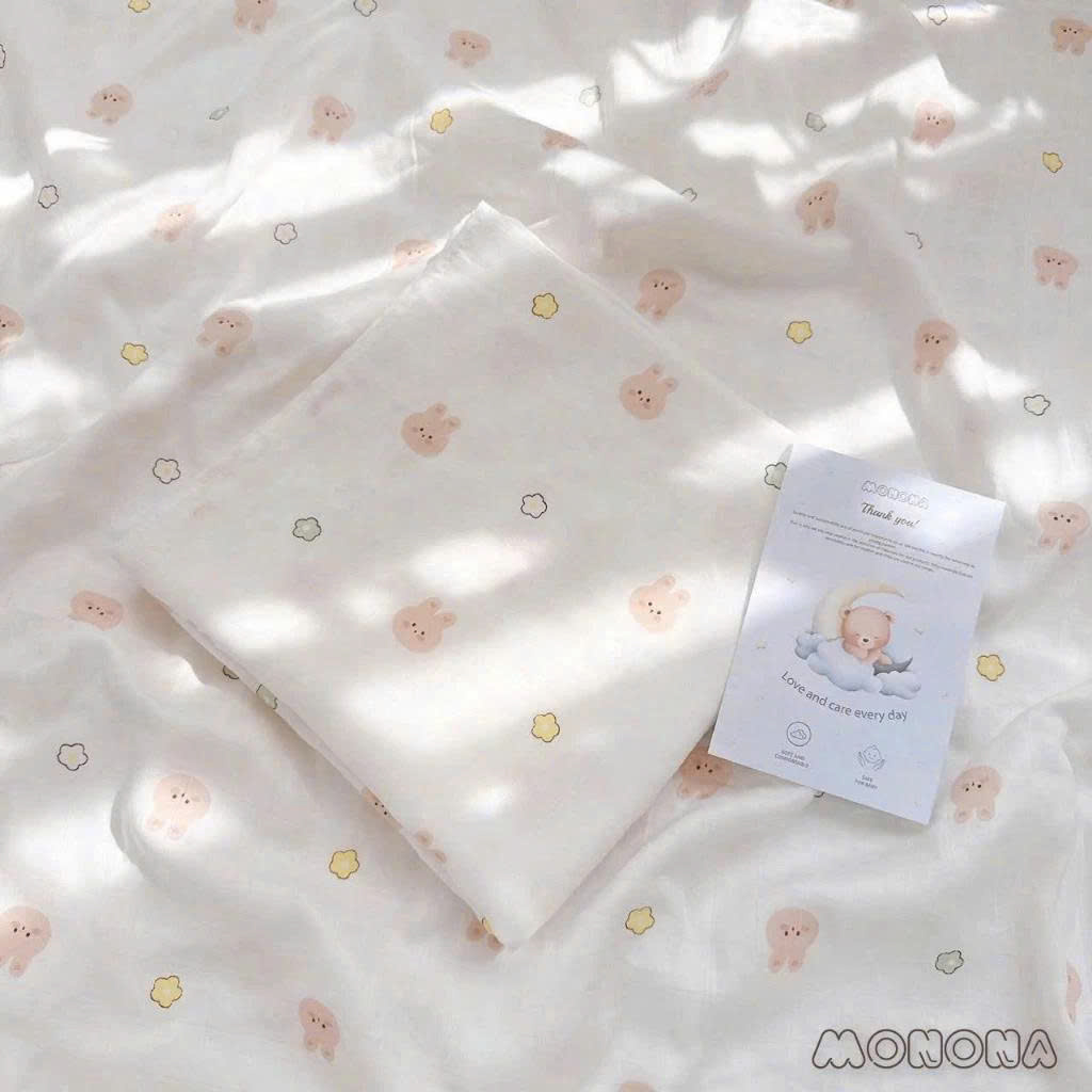 Khăn Tắm - Quấn Monona Sợi Tre 2 Lớp Mnn134A - Set 2 Cái