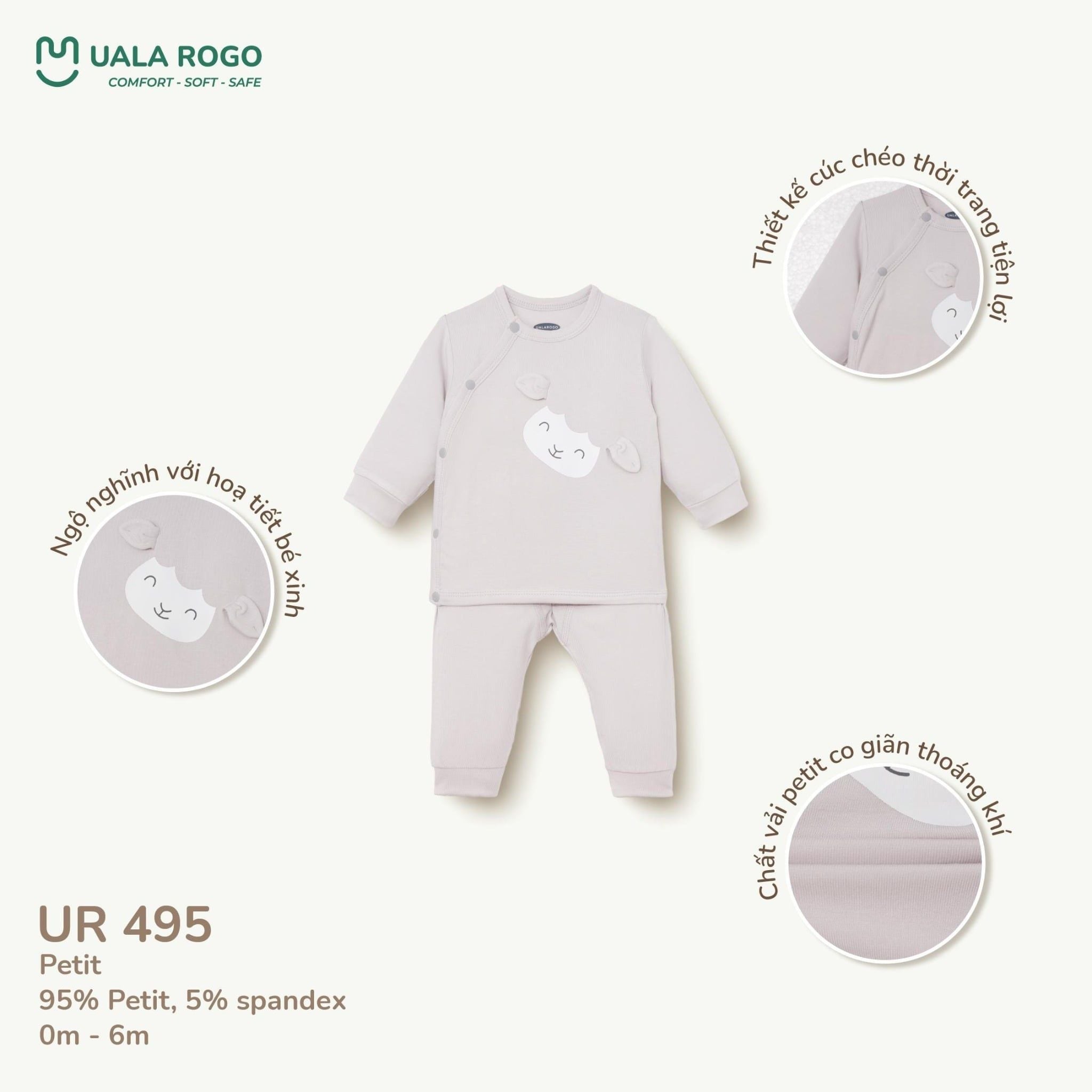 Bộ Cài Dài Uala Cừu UR495