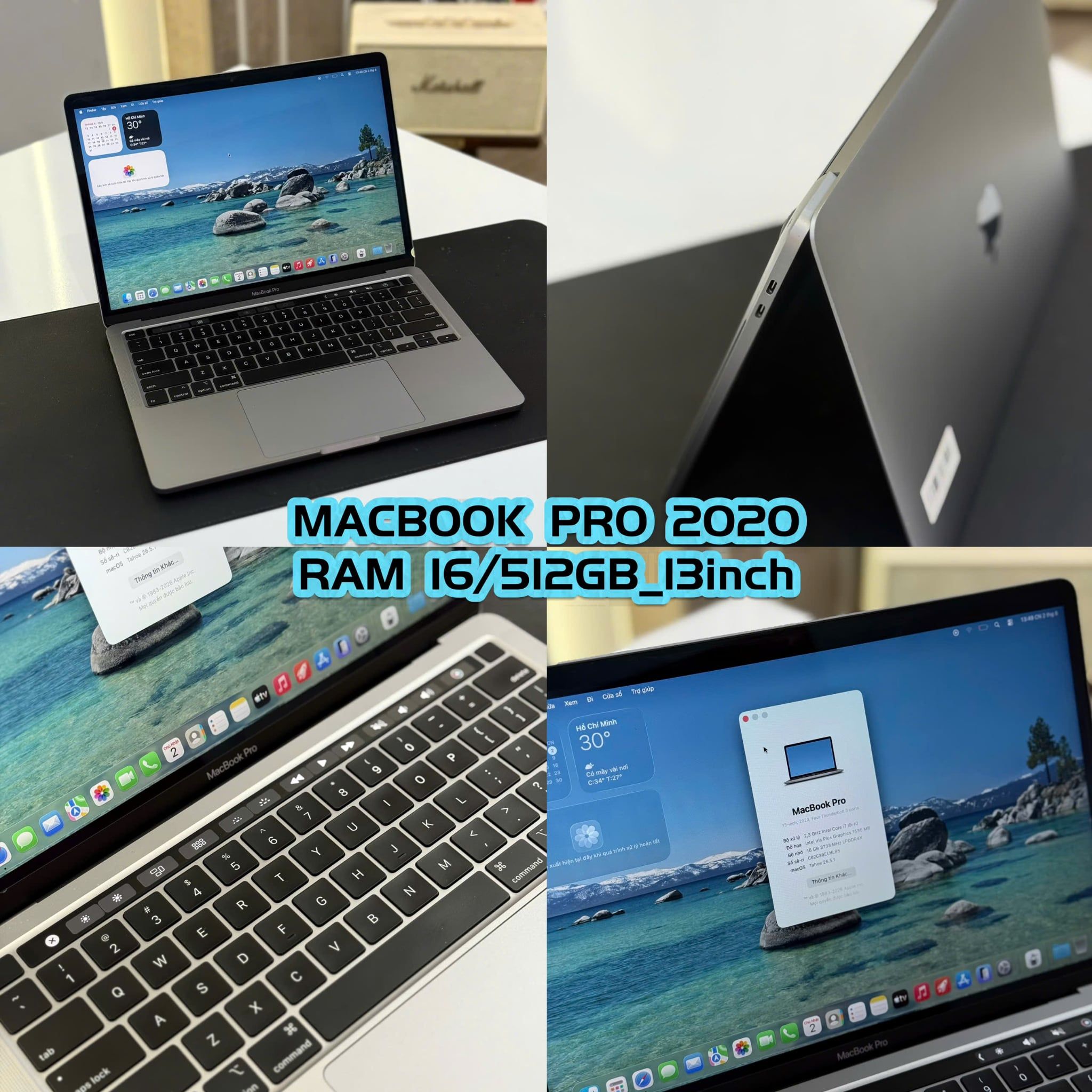  MacBook Pro 13 inch 2020 Core i7 16GB/512GB 