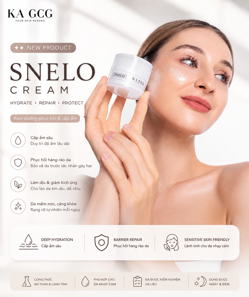 Kem Dưỡng Phục Hồi & Cấp Ẩm Da Ngày Và Đêm SNELO CREAM KA GCG