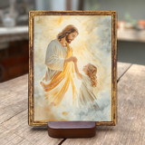  Tranh Công Giáo Cầu Nguyện – Hình Ảnh Chúa Giêsu Và Trẻ Em | Tranh Gỗ Trang Trí Mang Ý Nghĩa Đức Tin 