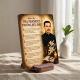  Tranh Gỗ Công Giáo Kinh Cha Trương Bửu Diệp - Quà Tặng Bình An, Đền Tạ, Xin Ơn (In Trực Tiếp Lên Gỗ Cao Cấp) 