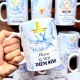  Quà Tặng Thêm Sức Bé Trai - Ly Sứ In Hình Chúa Thánh Thần và Ngày Lãnh Nhận Bí Tích Thêm Sức Beati 