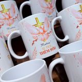  Quà Tặng Thêm Sức - Ly Sứ In Ngày Lãnh Nhận Bí Tích Thêm Sức Màu Hồng Pastel Nhẹ Nhàng 