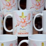  Quà Tặng Thêm Sức - Ly Sứ In Ngày Lãnh Nhận Bí Tích Thêm Sức Màu Hồng Pastel Nhẹ Nhàng 